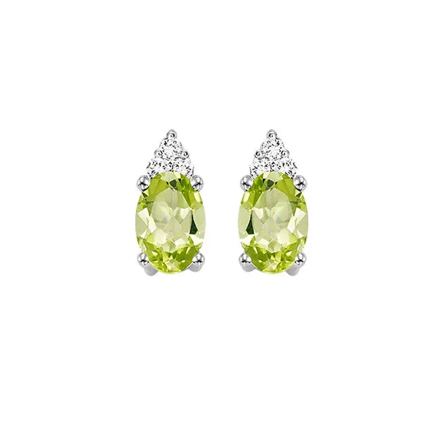 10KT White Gold & Diamond Studded Fashion Earrings  - 1/10 ctw