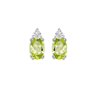 10KT White Gold & Diamond Studded Fashion Earrings  - 1/10 ctw