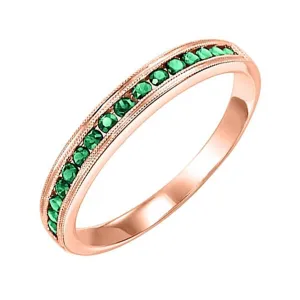 14KT Pink Gold Classic Book Stackable Fashion Ring