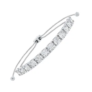 14KT White Gold & Diamond Classic Book Tennis Bracelet  - 1-1/2 ctw
