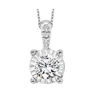 14KT White Gold & Diamond Classic Book Tru Reflection Neckwear Pendant    - 1 ctw