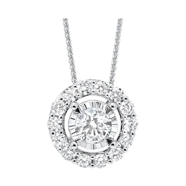 14KT White Gold & Diamond Classic Book Tru Reflection Neckwear Pendant  - 1 ctw