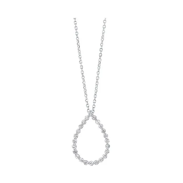 14KT White Gold & Diamond Pendant -  1/4 ctw