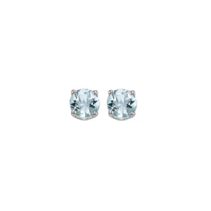 14KT White Gold Classic Book Color Stud Earrings