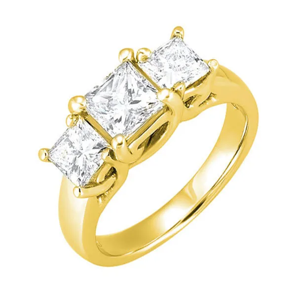 14KT Yellow Gold Sparkle Fashion Ring - 1 ctw