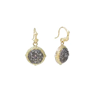 17 MM WHITE DIAMOND AND MARQUISE SPINEL DROP EARRINGS