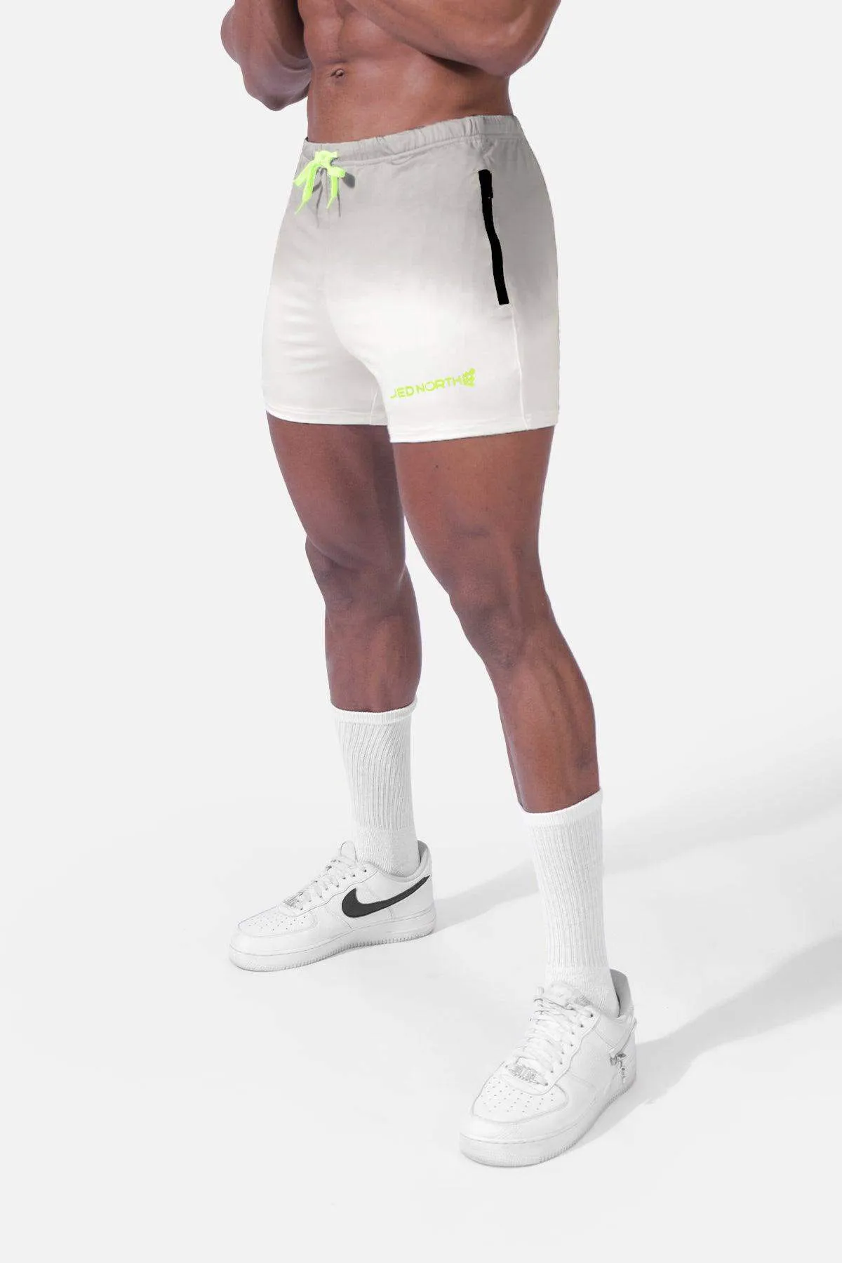 Agile Bodybuilding 4'' Shorts w Zipper Pockets - Ombré Gray