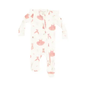 Angel Dear 2 Way Zipper Ruffle Sleeve Footie - Ballet Things