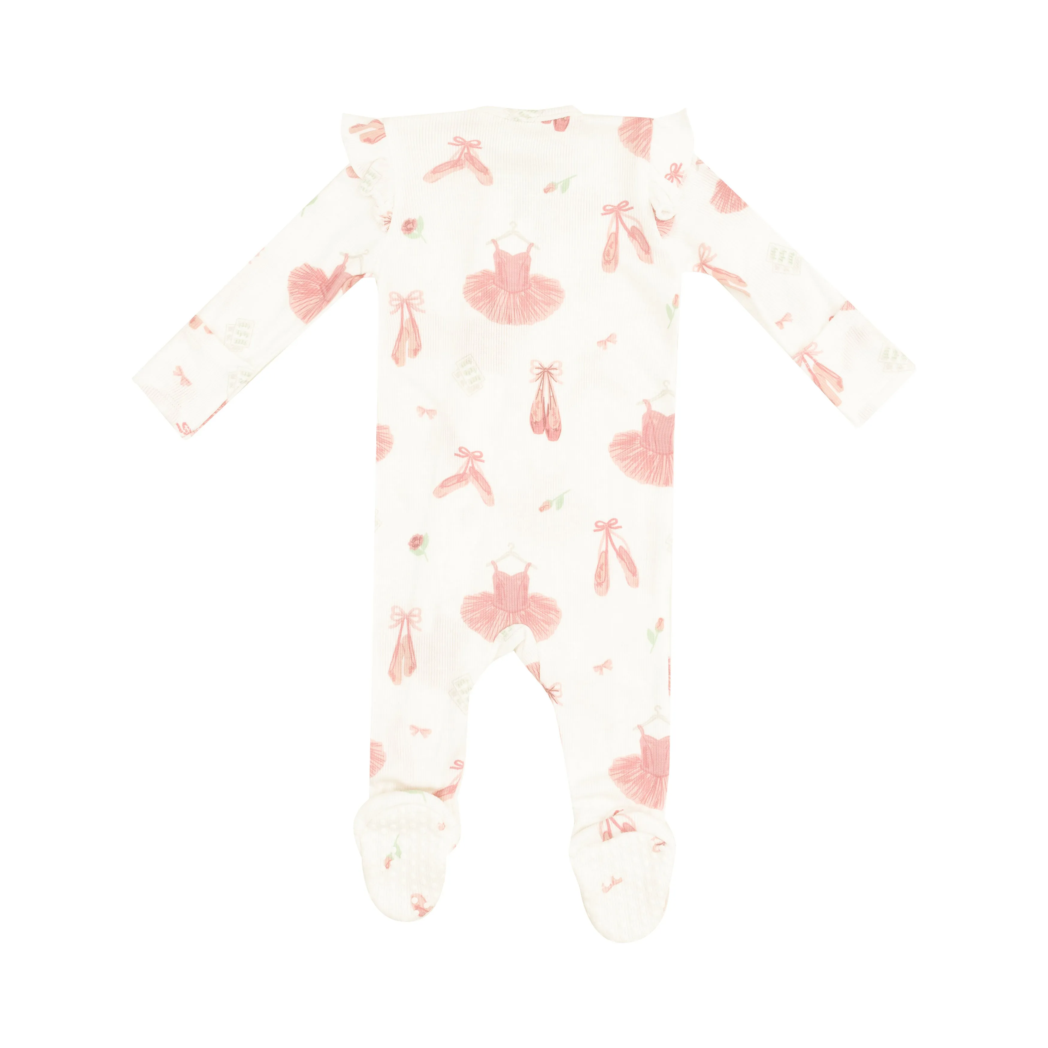 Angel Dear 2 Way Zipper Ruffle Sleeve Footie - Ballet Things