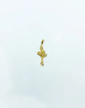 Ballerina Diamond Cut Pendant (14K).