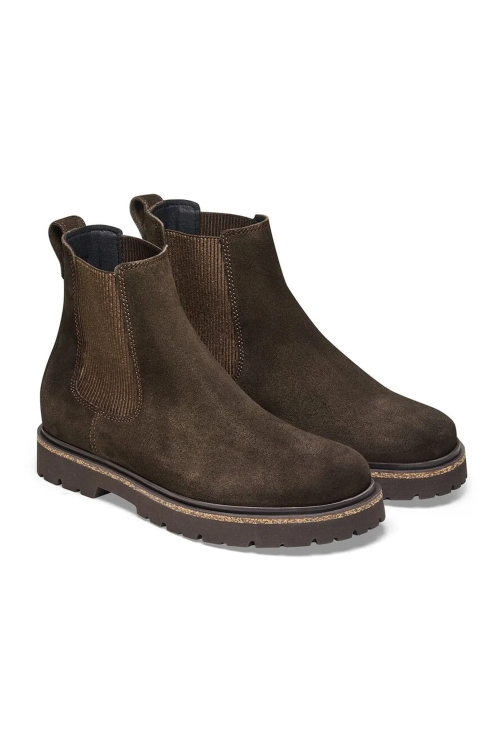 Birkenstock Highwood Slip On Suede Leather Booties for Women in Mocha | 1025758