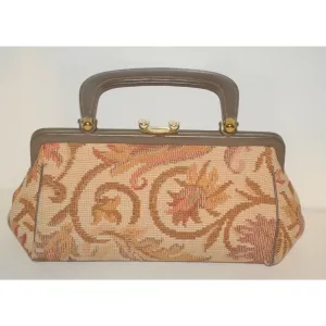 Brown Carpetbag Baguette Purse By Arnold's