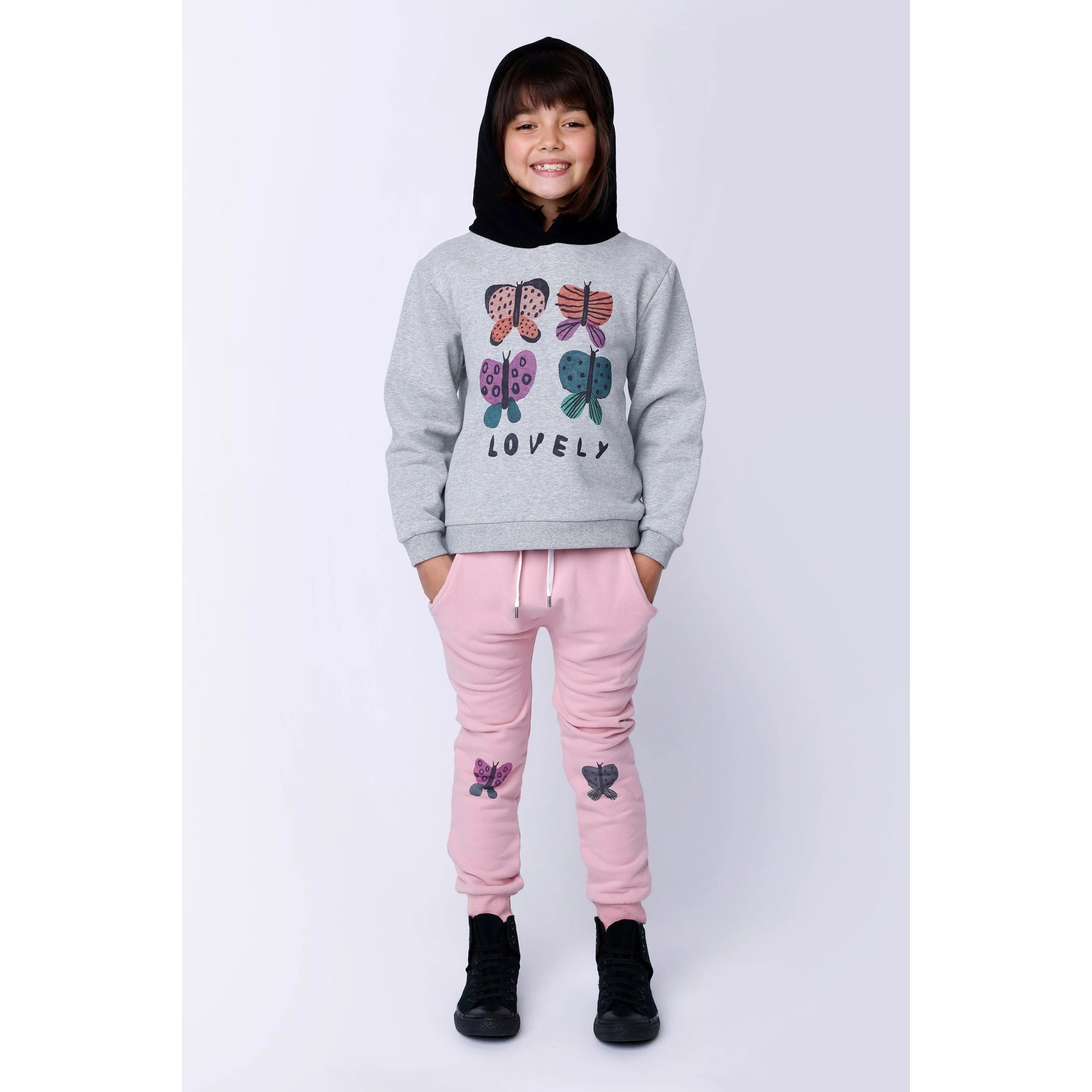 Butterfly Knee Furry Trackies - Ballet