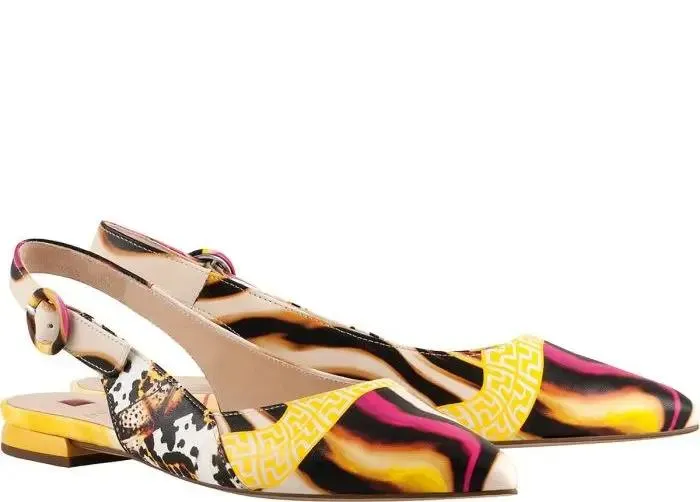 'Cheery' women's slingback ballerina sandal - Multicolour