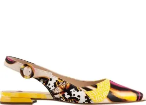 'Cheery' women's slingback ballerina sandal - Multicolour