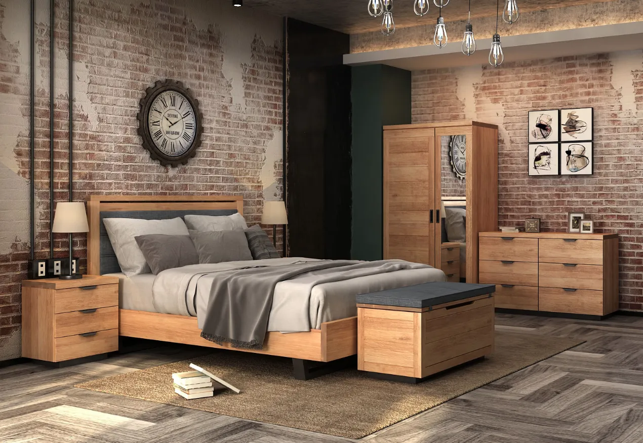 Classic Fusion  Oak 3 Drawer Bedside FSBS
