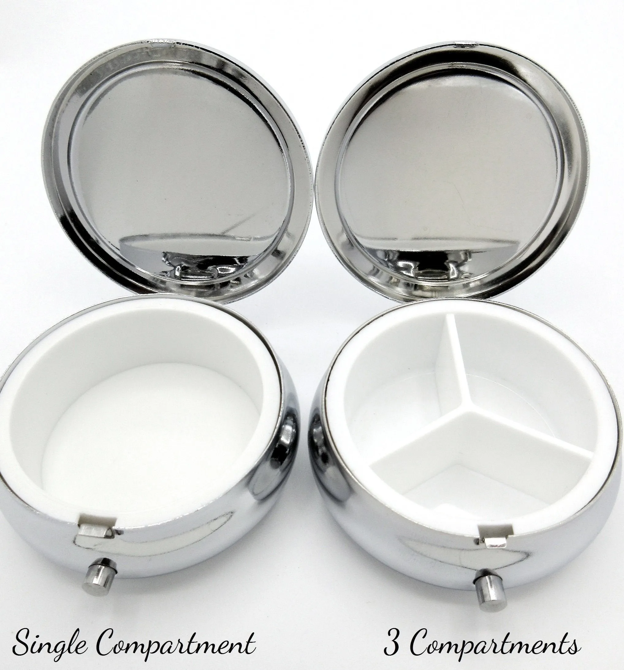 Classic Silver Lace Filigree Pill Box
