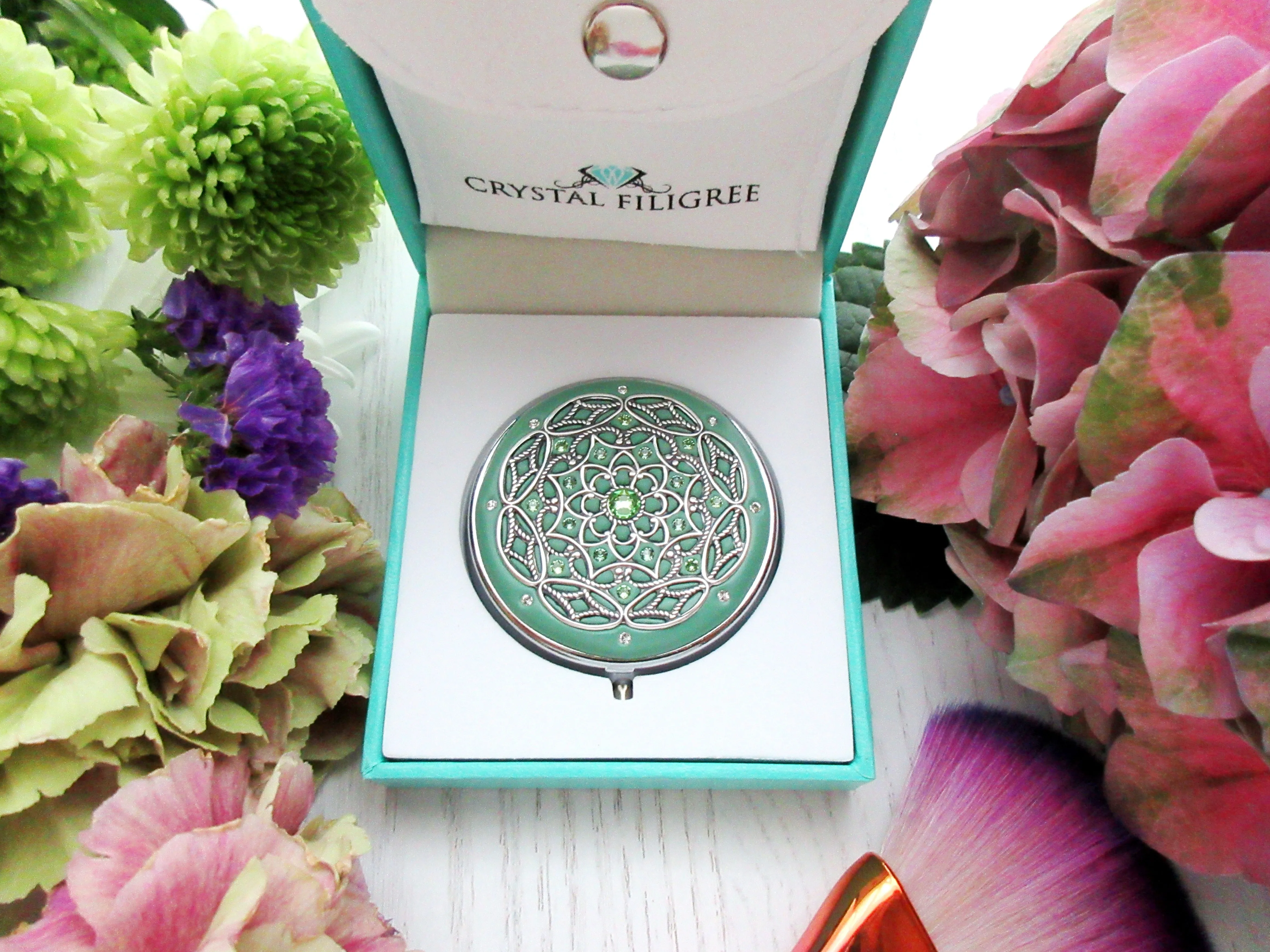Classic Silver Lace Filigree Pill Box