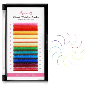 Colored Lashes 12 Colors Classic 0.05 D 