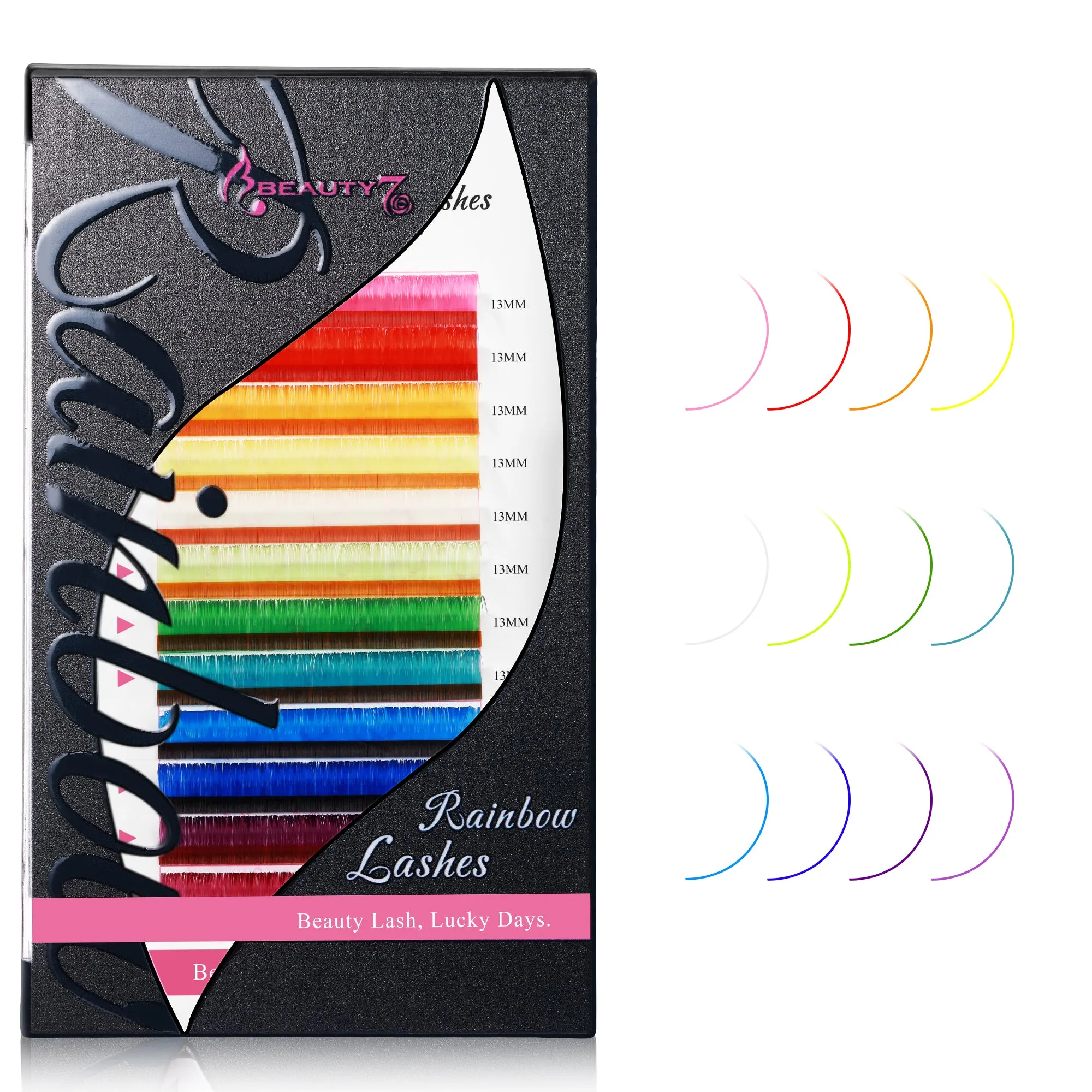 Colored Lashes 12 Colors Classic 0.05 D 