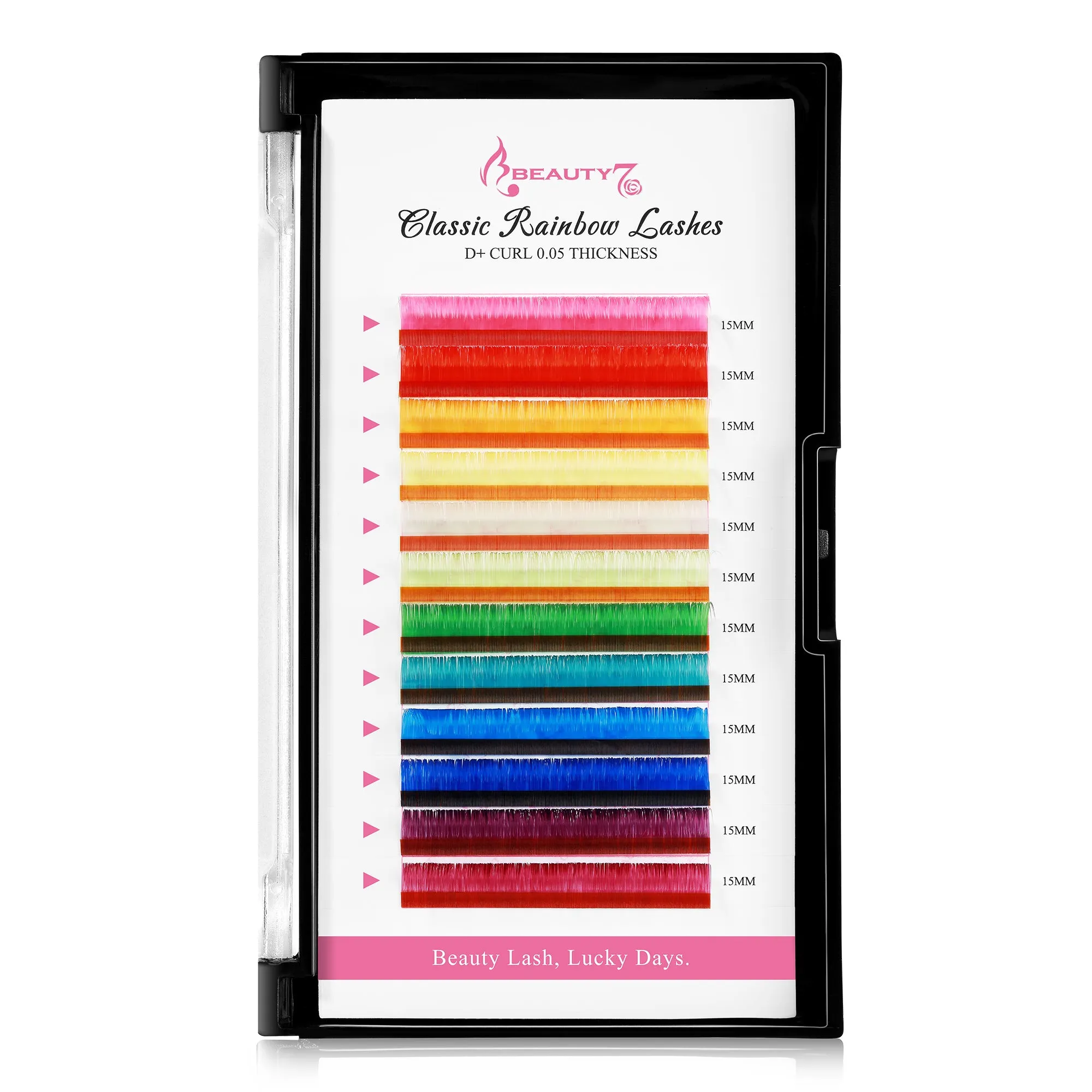 Colored Lashes 12 Colors Classic 0.05 D 