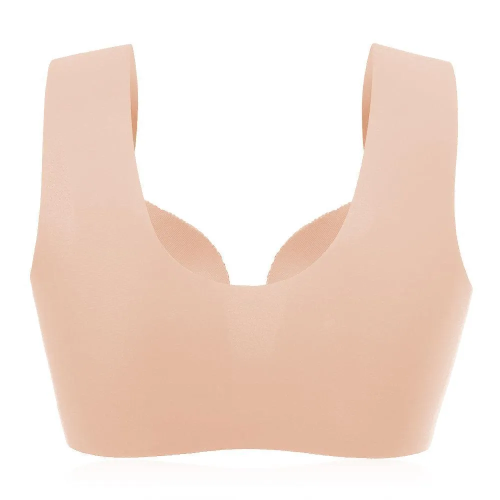 Comfortable Front Closure Seamless Wireless Bras - Black