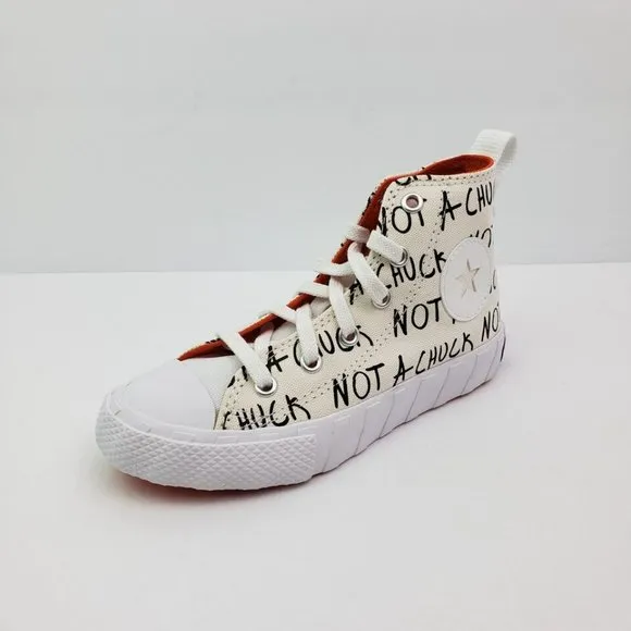 Converse Untilted Hi &quot;Not a Chuck&quot;. Brand New. Big Kids Size: 1y - 3y.