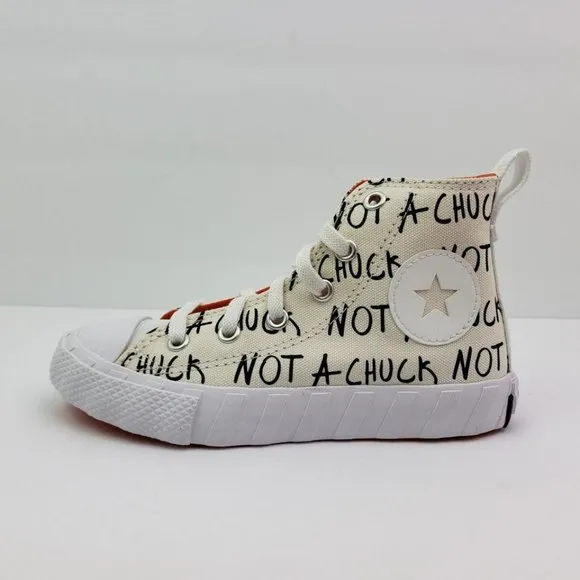 Converse Untilted Hi &quot;Not a Chuck&quot;. Brand New. Big Kids Size: 1y - 3y.