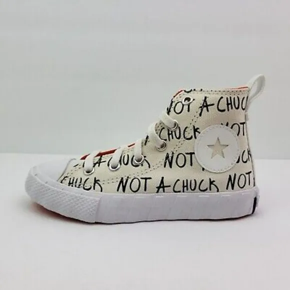 Converse Untilted Hi &quot;Not a Chuck&quot;. Brand New. Big Kids Size: 1y - 3y.