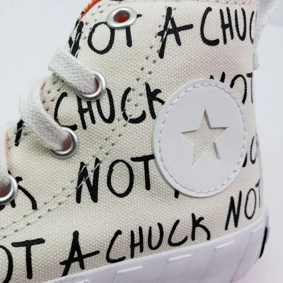 Converse Untilted Hi &quot;Not a Chuck&quot;. Brand New. Big Kids Size: 1y - 3y.