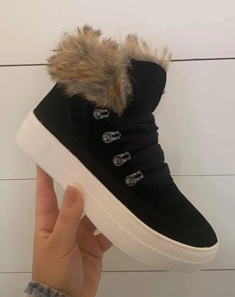 Cover My Tracks Fur Sneakers