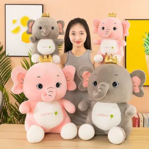 Crown Elephant Plush Toy 45cm