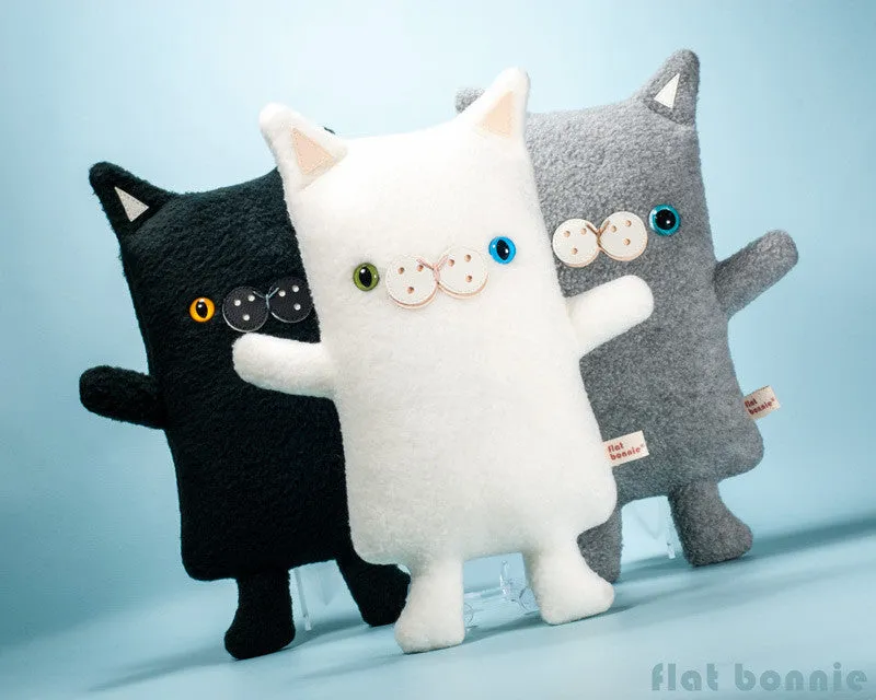Custom Cat stuffed animal - Plush clone of your kitty - Single-Color