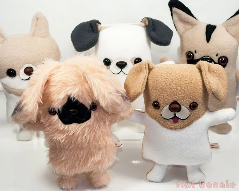Custom Dog stuffed animal - Plush clone of your puppy - Single-Color
