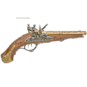 Denix France 1806 Napoleon Double Barrels Flintlock Pistol Replica (Model Only)