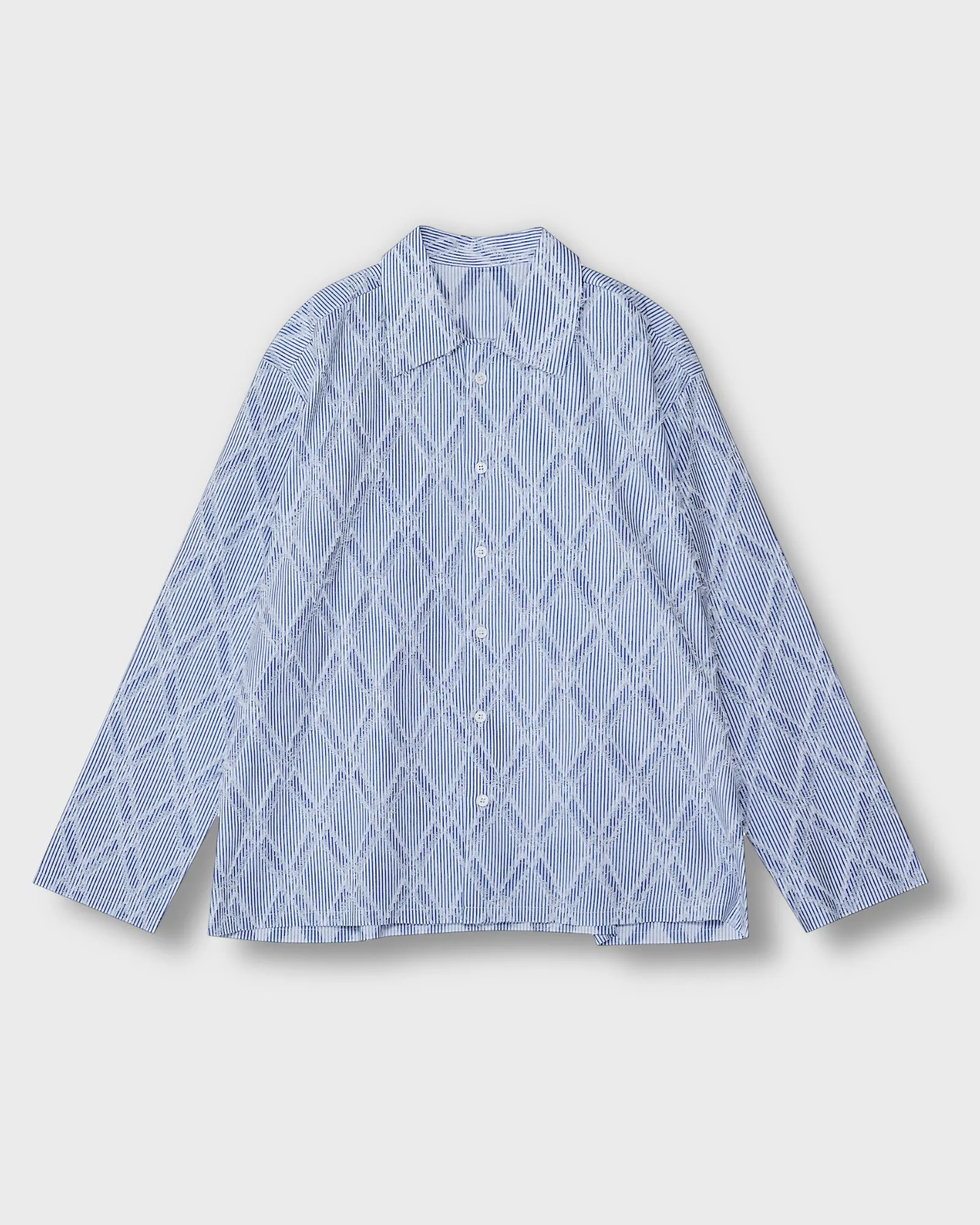 Dia Fringe Oversized Stripe Shirt