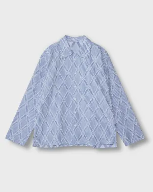 Dia Fringe Oversized Stripe Shirt