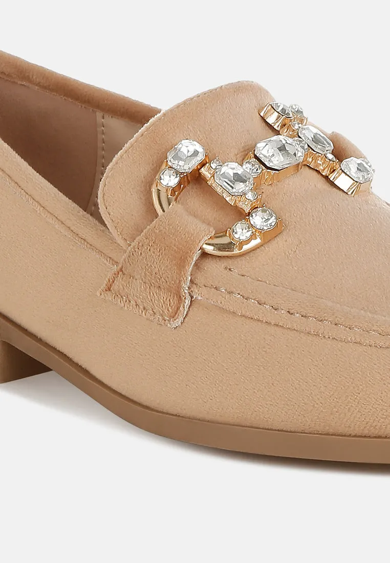 Diamante Embellished Horsebit Loafers By RAG