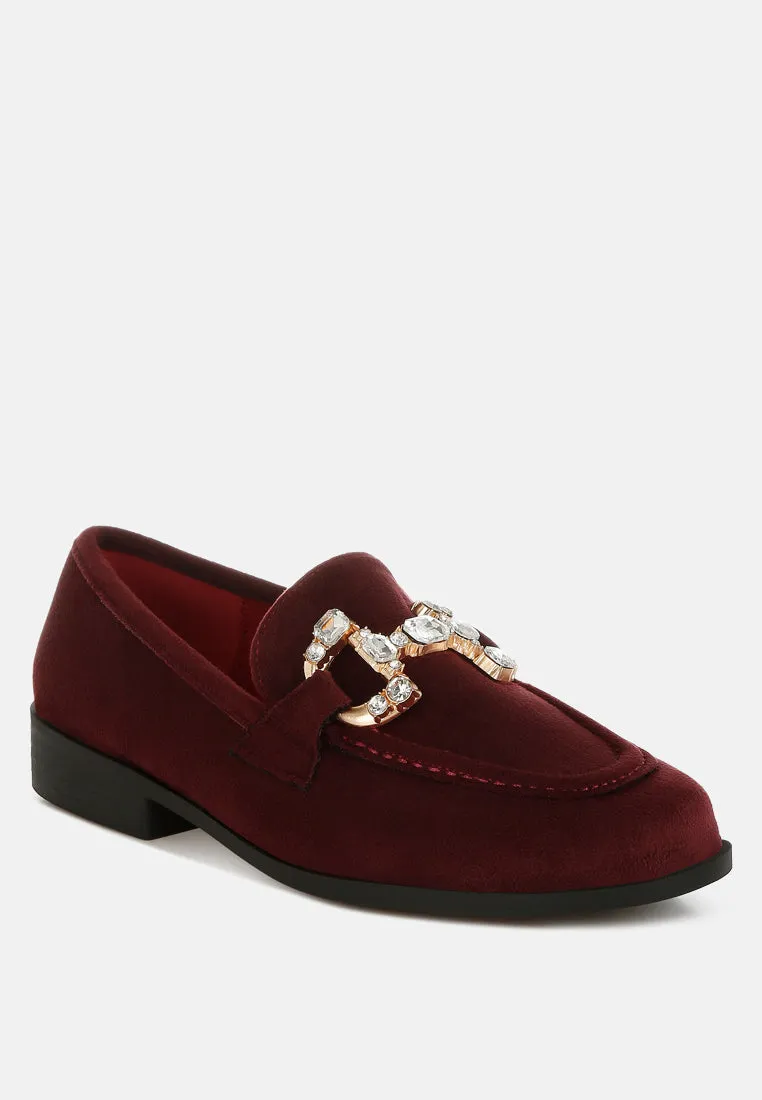Diamante Embellished Horsebit Loafers By RAG