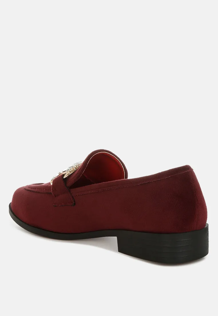 Diamante Embellished Horsebit Loafers By RAG