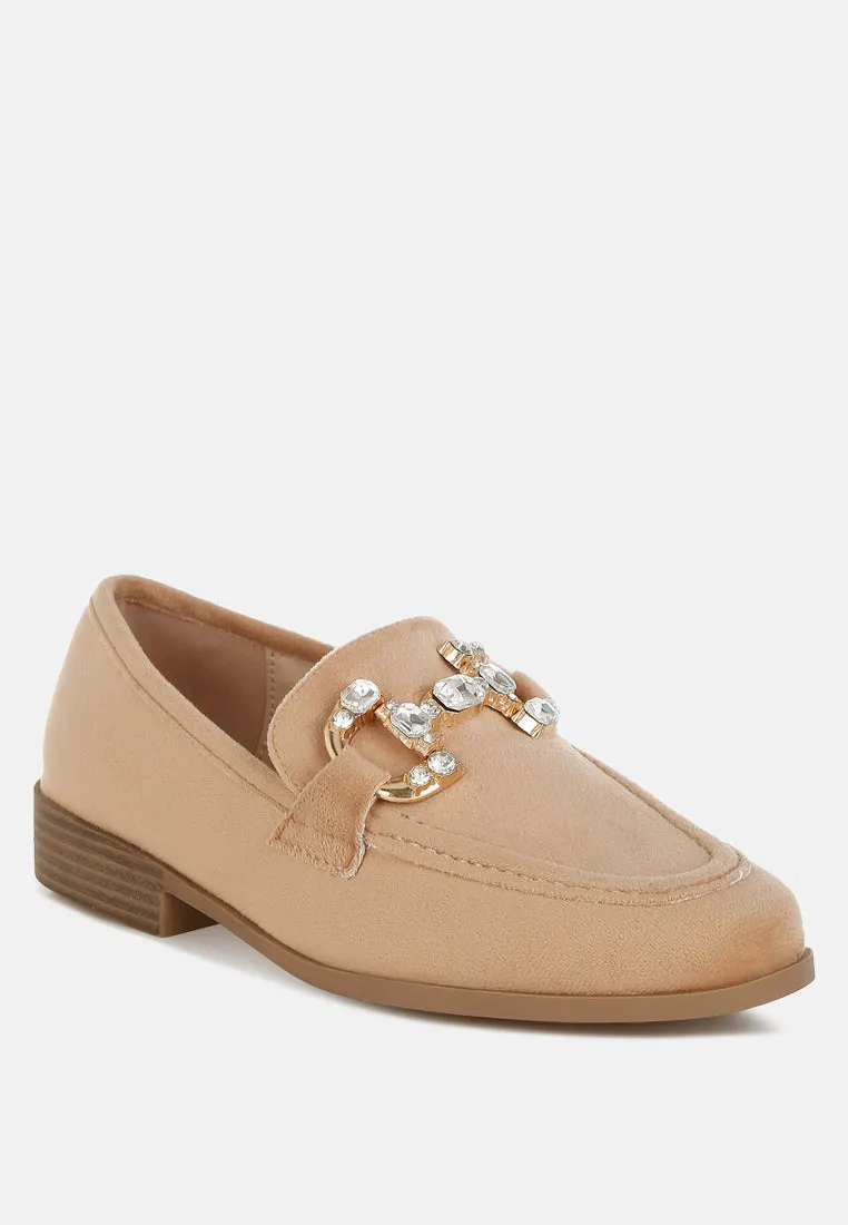 Diamante Embellished Horsebit Loafers By RAG
