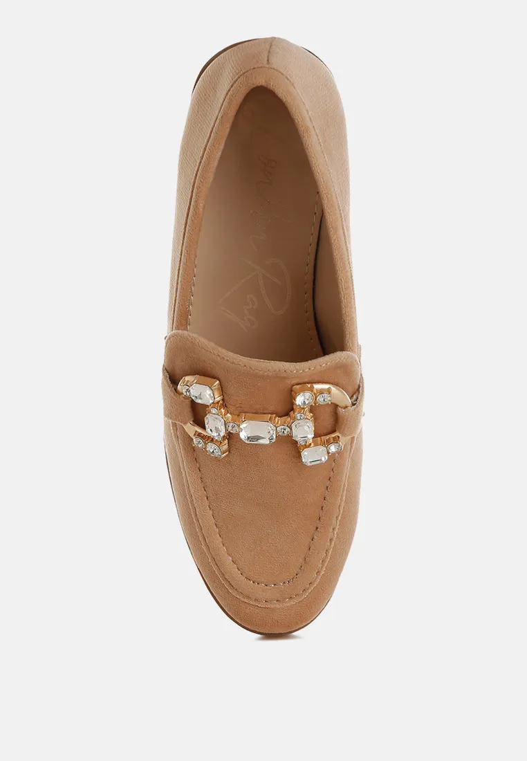 Diamante Embellished Horsebit Loafers By RAG