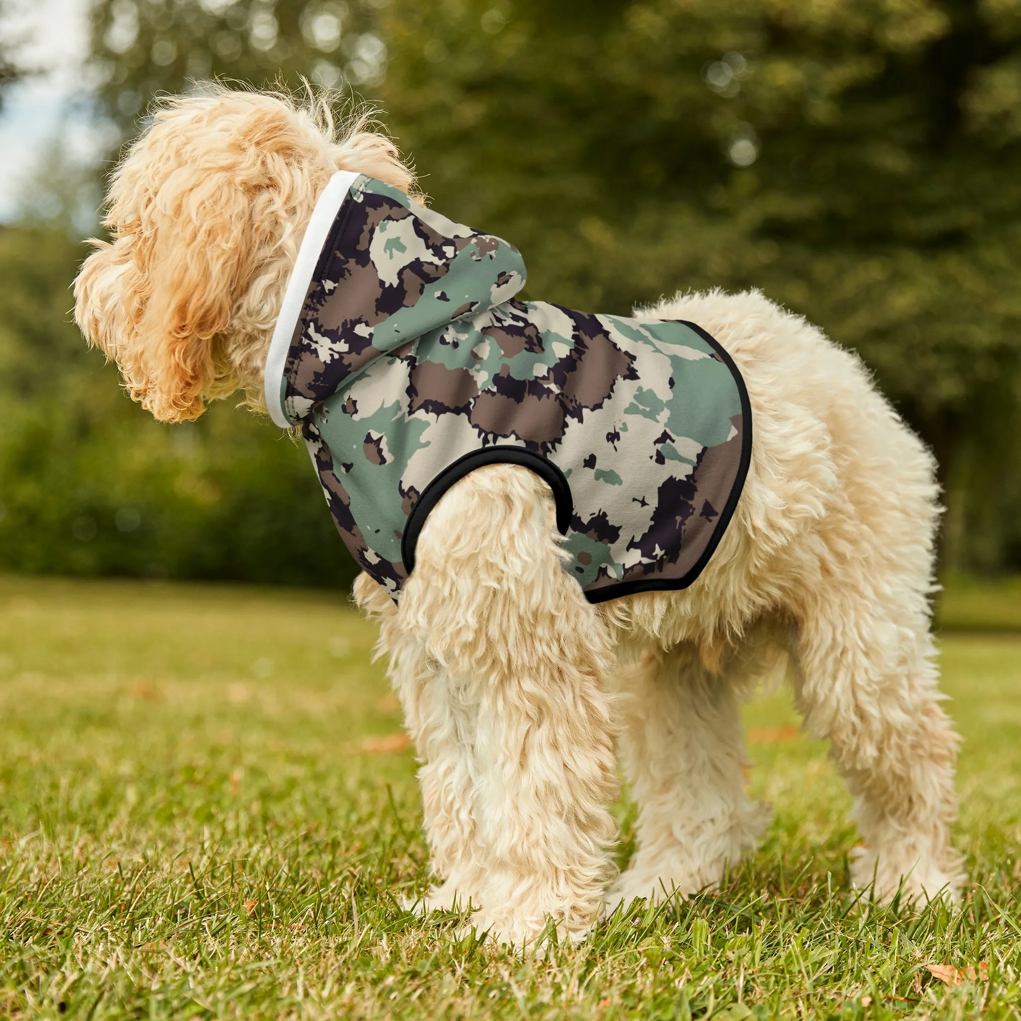 Dog Hoodie Sweater, Camouflage Green - Comfortable Dog Clothes