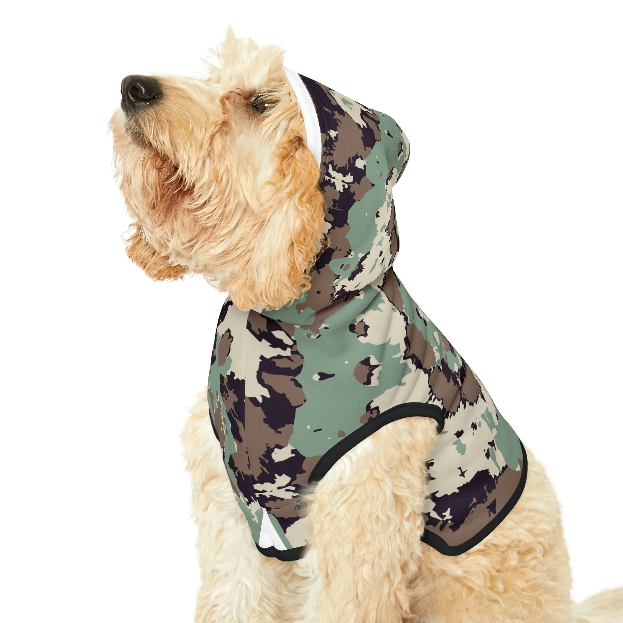 Dog Hoodie Sweater, Camouflage Green - Comfortable Dog Clothes