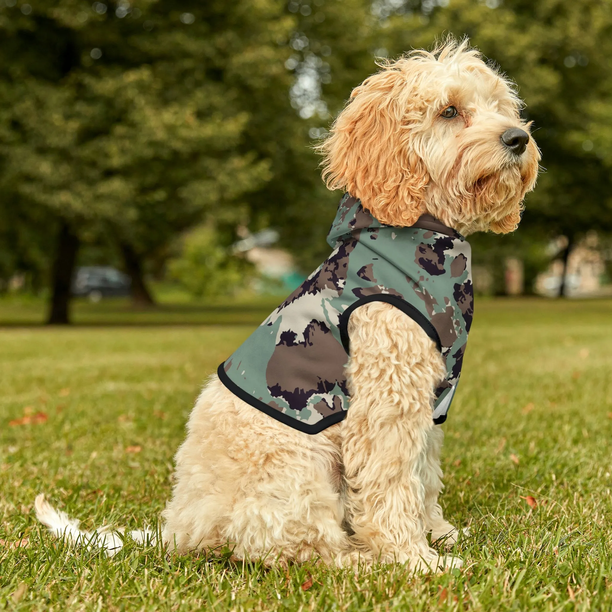 Dog Hoodie Sweater, Camouflage Green - Comfortable Dog Clothes