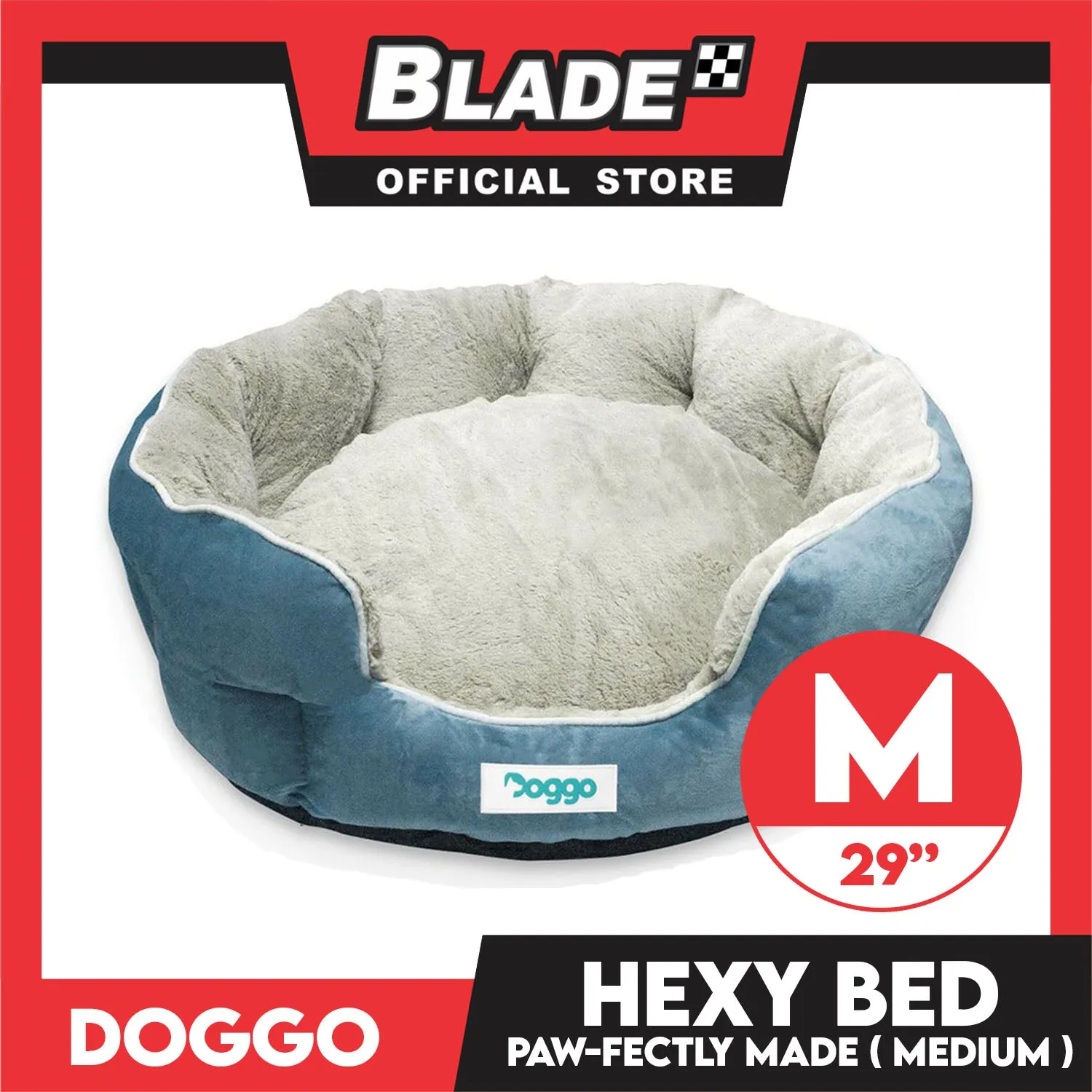 Doggo Hexy Bed (Medium) Comfortable Dog Bed