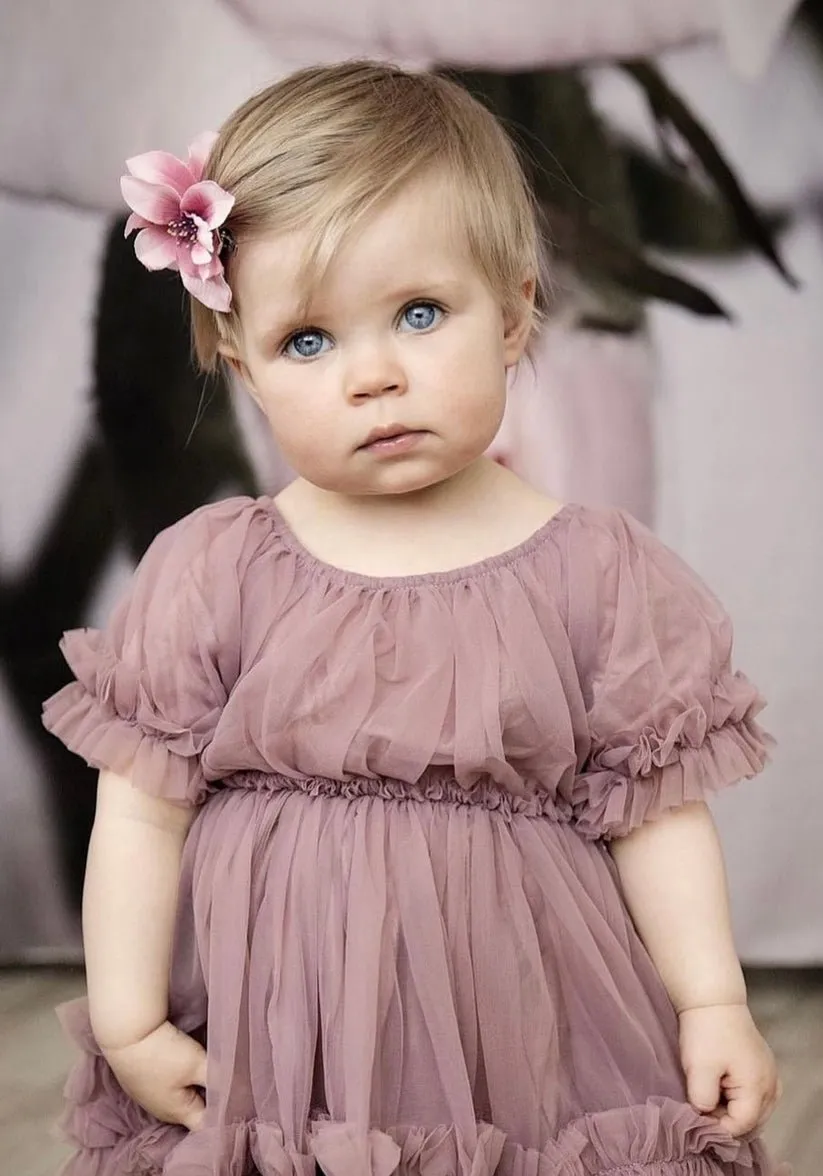 DOLLY Frilly Dress - Mauve