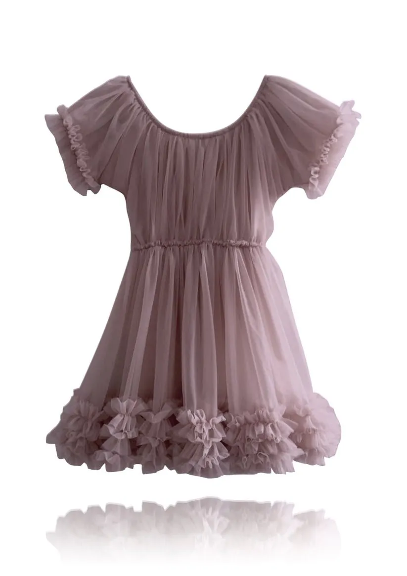 DOLLY Frilly Dress - Mauve
