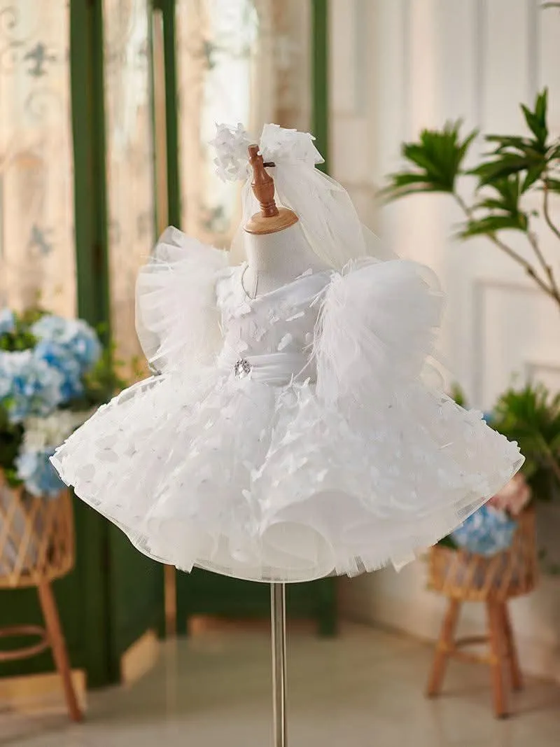 Dreamy Butterfly Fairy-tale Dress Delicate Floral Blue Tulle Dress