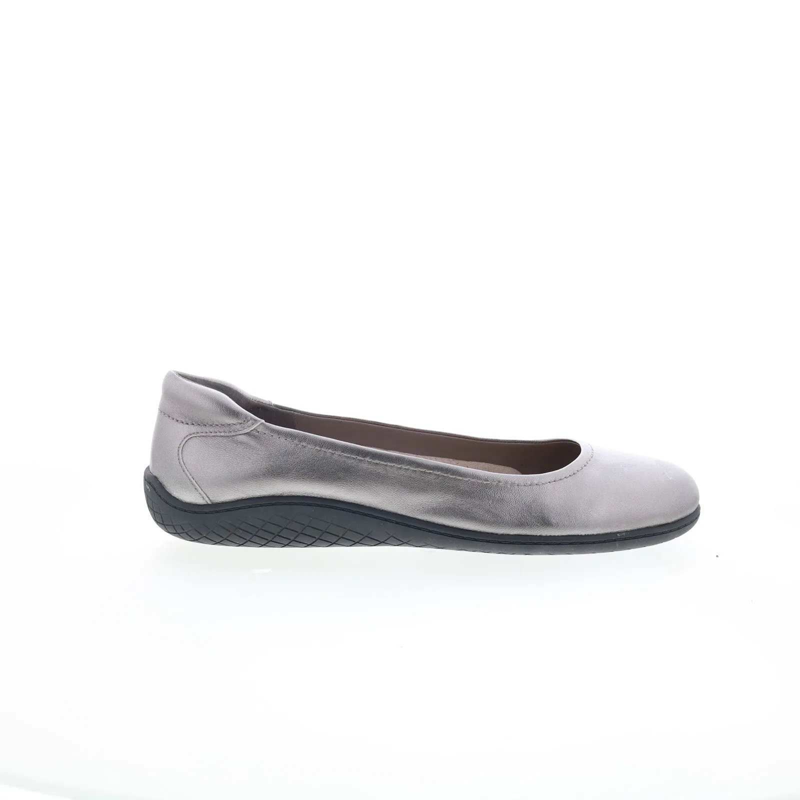 Easy Spirit Gabbie SEGABBIE Womens Gray Leather Slip On Ballet Flats Shoes